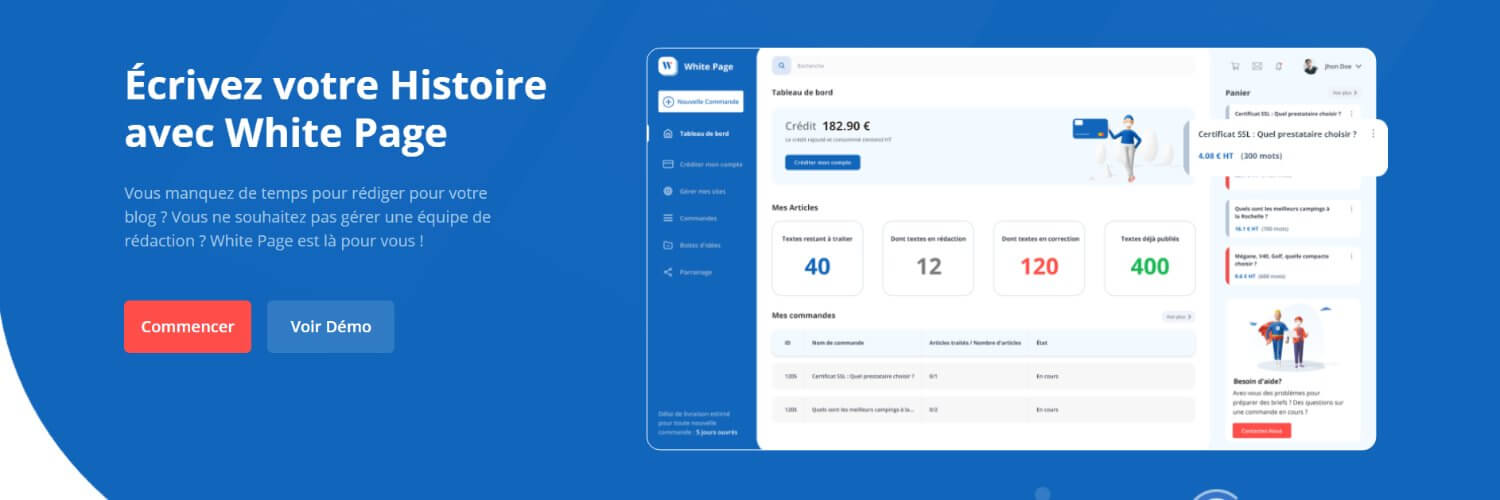 white page avis rédaction web