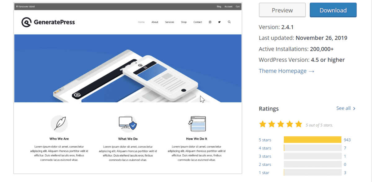 generatepress avis et test